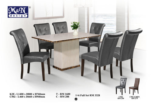 Long Marble Dining Table supplier in Malaysia by M&N Furniture Trading Sdn Bhd